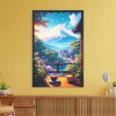 Ochtendrust over Fuji Canvas Afdruk (Insitu (Woonkamer))