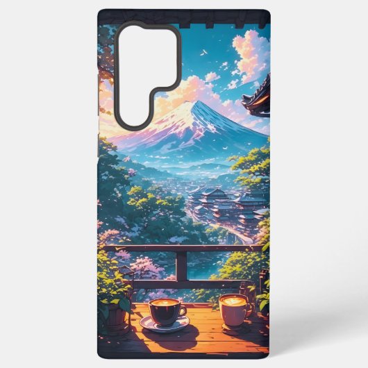 Ochtendrust over Fuji Samsung Galaxy Hoesje (Achterkant)