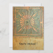 Ochtendster , antiek geel groen,wit kaart (Voorkant)