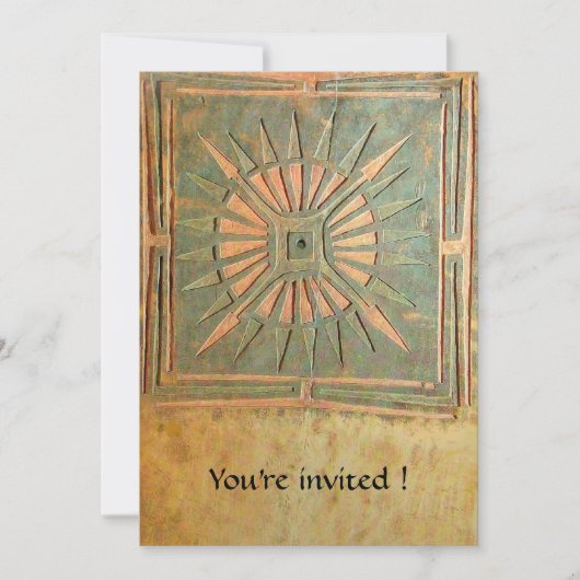 Ochtendster , antiek geel groen,wit kaart (Voorkant)