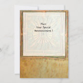 Ochtendster , antiek geel groen,wit kaart (Achterkant)