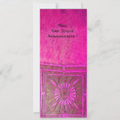 Ochtendster , antiek roze paars kaart (Achterkant)