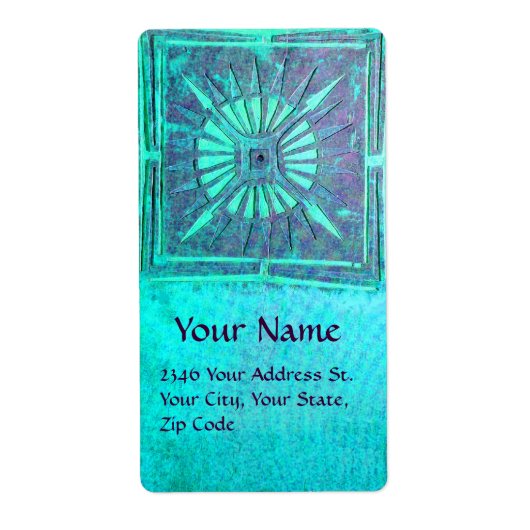 OCHTENDSTER, blauwe turquase Etiket (Voorkant)