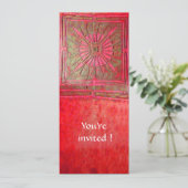 Ochtendster, helder rood kaart (Staand voorkant)