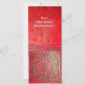 Ochtendster, helder rood kaart (Achterkant)