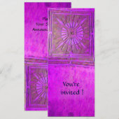 Ochtendster, helder violet roze kaart (Voorkant / Achterkant)