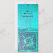 Ochtendster, lichtblauw turquoise, wit kaart (Achterkant)
