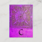 Ochtendster, monogram visitekaartje (Achterkant)