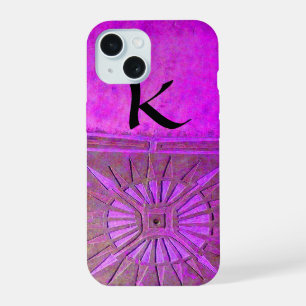 Ochtendster , Paars ,Zwart, Monogram iPhone 15 Hoesje