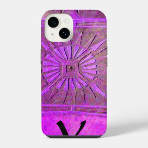 Ochtendster , Paars,Zwart,Paars Monogram iPhone 14 Hoesje