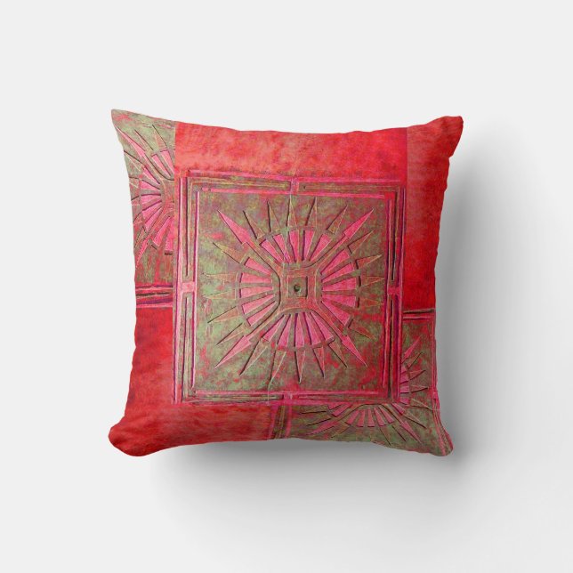 Ochtendster , Rood Groen Kussen (Voorkant)