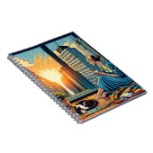 Ochtendtijd in de stad | Vrouw reflecteert Notitieboek (Rechterzijde)