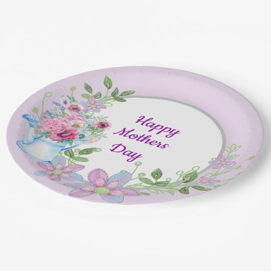 Ochtendtuin Gelukkige Moeders Dag Papieren Bordje (Gekanteld)