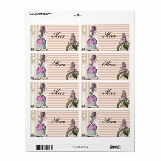 Ochtendwandeling langs de Champs-Élysées merci Etiket (Full Sheet)