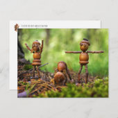 Ochtendwarming op de camping briefkaart (Voorkant / Achterkant)