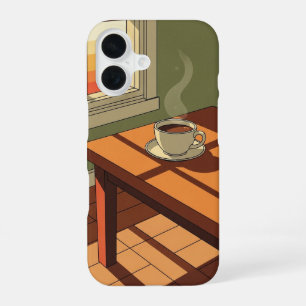 Ochtendzon koffie iPhone 16 hoesje