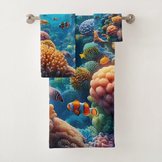 Ochtendzon komt op boven een tropisch zeegezicht bad handdoek (Insitu)