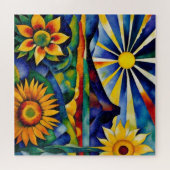 Ochtendzonnebloemen Legpuzzel (Horizontaal)