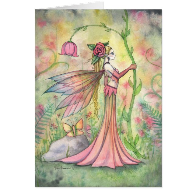 Ochtendzonneschijn Fantasy Bloem Fee Kunst (Voorkant)