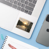 Ochtendzonsopgang Sticker (Laptop met iPhone)