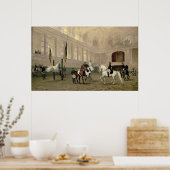 Ochtenoefening in de Hofreitschule Poster (Keuken)