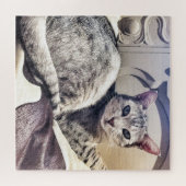 Ocicat Beauful Cat of je foto Square Legpuzzel (Horizontaal)