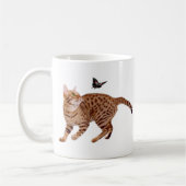 Ocicat Cat & Butterfly Koffiemok (Links)