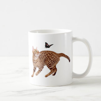 Ocicat Cat & Butterfly Koffiemok