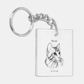 Ocicat Cat Portrait Sleutelhanger (Voorkant Links)