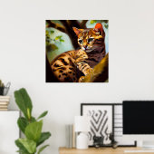Ocicat Cat Poster (Thuiskantoor)