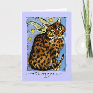 Ocicat kat magie verjaardag groet of briefkaart