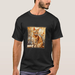 Ocicat Kat Tuin Bloemen Schilderen Huisdier Moeder T-shirt