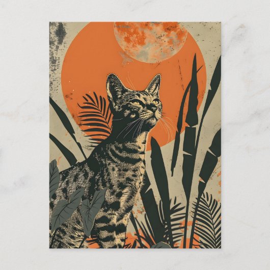 Ocicat  Kunst Briefkaart (Voorkant)