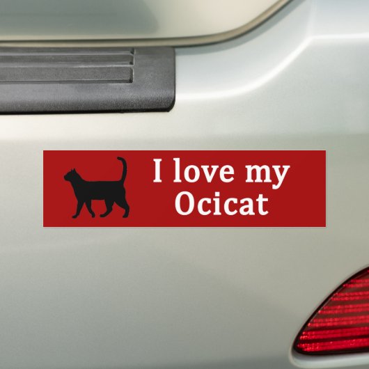 Ocicat Love Bumpersticker (Op auto)