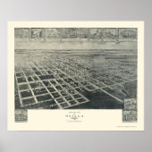 Ocilla, GA Panorama Map - 1908 Poster (Voorkant)