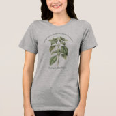 Ocimum Basilicum Basil Botanische Tuin Tri-Blend Shirt (Voorkant)