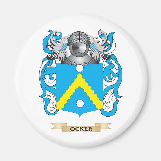 Ocker Wapen (Familie Crest) Magneet (Voorkant)