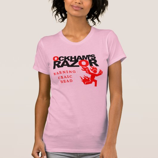 Ockham's Razor Woman's Craic Head Warning Shirt (Voorkant)