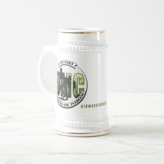 OCM "Ik heb de OCM overleefd" Trofie Bierpul (Voorkant links)