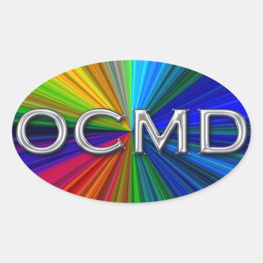 OCMD - Ocean City Maryland Oval Logo Ovale Sticker (Voorkant)