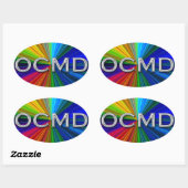 OCMD - Ocean City Maryland Oval Logo Ovale Sticker (Vel)
