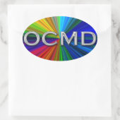 OCMD - Ocean City Maryland Oval Logo Ovale Sticker (Tas)