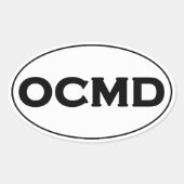 OCMD Oval Logo Ovale Sticker (Voorkant)