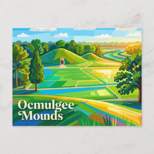 Ocmulgee Mounds Nationaal Historisch Park VS Briefkaart