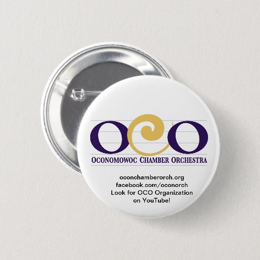 OCO Pin - rond Ronde Button 5,7 Cm (Voorkant /achterkant)