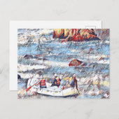 Ocoee River Tennessee Whitewater Rafting Schilderi Briefkaart (Voorkant / Achterkant)