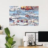 Ocoee River Tennessee Whitewater Rafting Schilderi Poster (Thuiskantoor)
