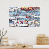 Ocoee River Tennessee Whitewater Rafting Schilderi Poster (Keuken)
