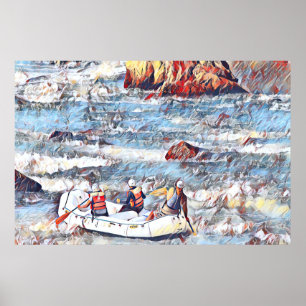 Ocoee River Tennessee Whitewater Rafting Schilderi Poster
