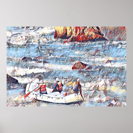 Ocoee River Tennessee Whitewater Rafting Schilderi Poster (Voorkant)